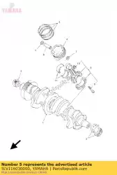 Aqui você pode pedir o conjunto de anel de pistão (std) em Yamaha , com o número da peça 5LV116030000:
