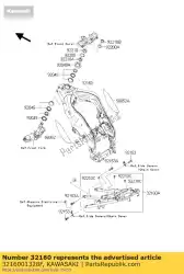 Qui puoi ordinare frame-comp, fr, f. S. Black zx1000 da Kawasaki , con numero parte 3216001328F: