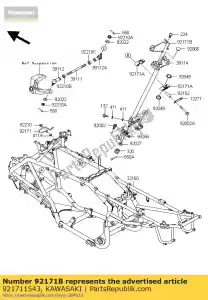 kawasaki 921711543 braçadeira, cabo e chicote ksv700-a1 - Lado inferior