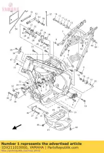 yamaha 1DX211010000 cadre avant comp. - La partie au fond