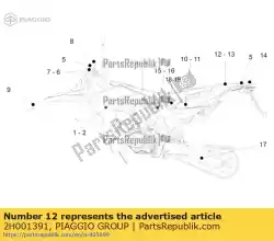 Tutaj możesz zamówić kalkomanie post czerwony prawy od Piaggio Group , z numerem części 2H001391: