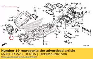 honda 66301HR3A20 cover, r. headlight - Bottom side