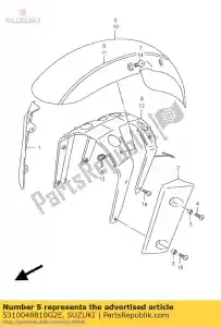 suzuki 5310048810G2E parafango, anteriore - Il fondo