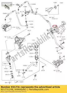 Kawasaki 921731248 braçadeira - Lado inferior