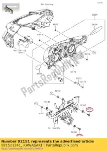 kawasaki 921511241 tornillo kle500-a7 - Lado inferior