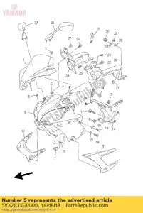 yamaha 5VX2835G0000 corpo, frente superior 1 - Lado inferior