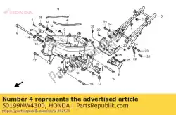Aqui você pode pedir o borracha, tubo principal em Honda , com o número da peça 50199MW4300: