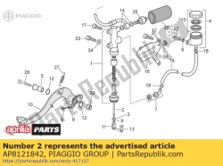 Aprilia AP8121842, Hoofdcilinderstang, OEM: Aprilia AP8121842