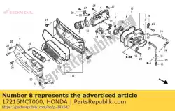 Aqui você pode pedir o selo, elemento purificador de ar em Honda , com o número da peça 17216MCT000: