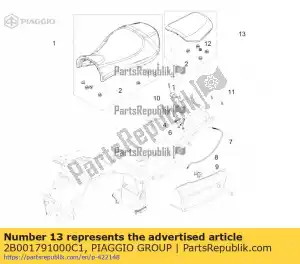 Piaggio Group 2B001791000C1 silla trasera - Lado inferior