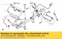 32410MGSD30, Honda, cavo, motorino di avviamento honda nc 700 2012 2013, Nuovo