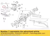 JC56362X92000, Piaggio Group, lewa górna skorupa aprilia scarabeo sport city sport city cube 125 250 300 2007 2008 2009 2010 2011, Nowy