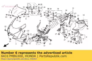 honda 64317MBG300 uszczelka b, fr. boczna os?ona - Dół