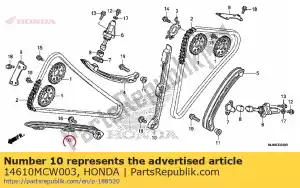 honda 14610MCW003 guia a, corrente de cam - Lado inferior