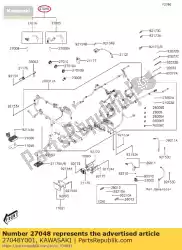 Aquí puede pedir 01 interruptor de montaje de Kawasaki , con el número de pieza 27048Y001: