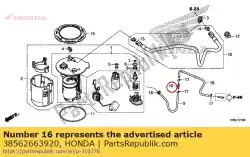 Ici, vous pouvez commander le joint b, tube de rondelle (mit auprès de Honda , avec le numéro de pièce 38562663920: