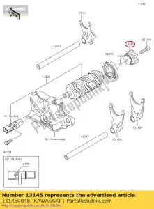 kawasaki 131450048 cam-change drum zr1000daf - Bottom side