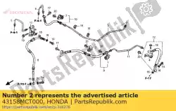 clip, rr. Remslang van Honda, met onderdeel nummer 43158MCT000, bestel je hier online: