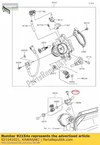 Kawasaki 921541021 boulon, à bride, 5x8 - La partie au fond