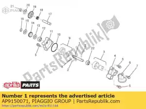 Piaggio Group AP9150071 oil pump shaft assy. - Bottom side