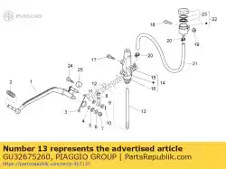 Here you can order the master cylinder rod from Piaggio Group, with part number GU32675260: