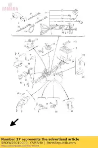 yamaha 5WXW25010000 trava de direção de sw principal - Lado inferior