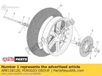 AP8128126, Piaggio Group, roda da frente. cinza aprilia derbi  rambla sport city sport city cube 125 250 300 2004 2005 2006 2007 2008 2009 2010, Novo