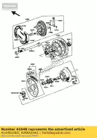 410481085, Kawasaki, frein à chaussures ar50-c9 kawasaki c6 united kingdom c7 europe uk nl gr sa c7 united kingdom c8 united kingdom ke 50 80 100 1987 1988 1989 1990 1991 1992 1994, Nouveau