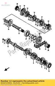 Suzuki 0926725002 rodamiento de bolas - Lado inferior