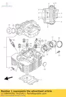 1110005G00, Suzuki, montagem da cabeça, cilindro suzuki lt f lt z 250 2002 2003 2004 2005 2006 2007 2008 2009 2010 2011 2012 2014, Novo