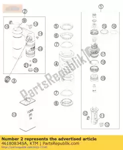 ktm 46180834SA caja del amortiguador cpl. - Lado inferior