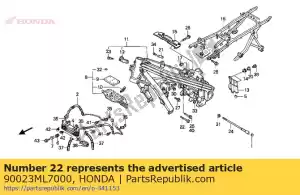 Honda 90023ML7000 perno, brida, 10x62 - Lado inferior