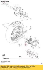 Suzuki 6465147H10 absorbedor, trasero h - Lado inferior