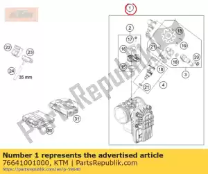 ktm 76641001000 throttle body - Bottom side