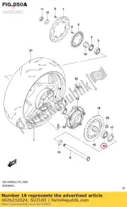 suzuki 0926232024 rolamento, tambor de roda dentada rr - Lado inferior