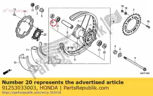 honda 91253033003 selo de óleo, 25x47x6,5 - Lado inferior