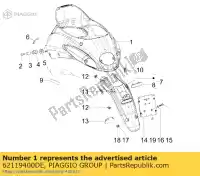 62119400DE, Piaggio Group, carenado del cuerpo principal de plástico -l.h piaggio liberty 50 125 200 2005 2006 2007 2008, Nuevo