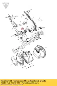 triumph T2350712 beugel int p/rail rh - Onderkant