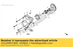 Here you can order the gasket, water pump cover from Honda, with part number 19226MCF000: