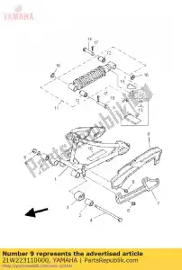 yamaha 21W223110000 caso, cadena - Lado inferior