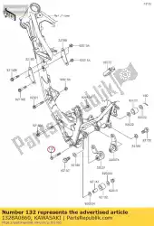 bout-flens-klein gemeenschappelijk van Kawasaki, met onderdeel nummer 132BA0860, bestel je hier online: