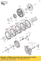 Here you can order the clutch plate set from Kawasaki, with part number 130880590: