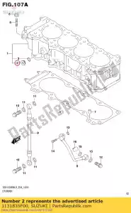 suzuki 1131835F00 plug,water jack - Bottom side