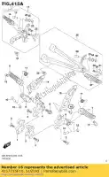 4357735F10, Suzuki, schroef voetsteun suzuki  gsx r vl 125 250 600 750 1000 2000 2001 2004 2005 2006 2007 2008 2009 2010 2011 2012 2014 2015 2016 2017 2018 2019, Nieuw