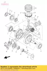 Aquí puede pedir manivela 1 de Yamaha , con el número de pieza 3D7114120000: