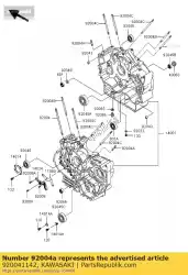 Here you can order the stud,8x28. 5 from Kawasaki, with part number 920041142: