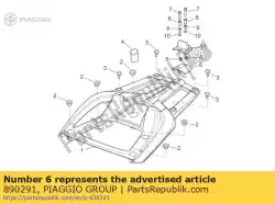 Tutaj możesz zamówić górna pokrywa kufra od Piaggio Group , z numerem części 890291: