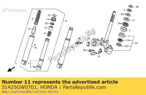 Honda 51425GW0701 sello, polvo - Lado inferior