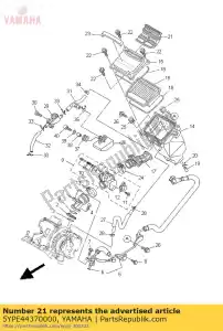 yamaha 5YPE44370000 duct - Bottom side