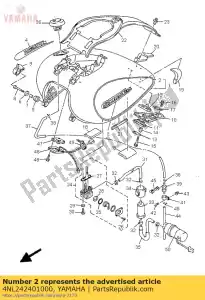 Yamaha 4NL242401000 conjunto gráfico - Lado inferior